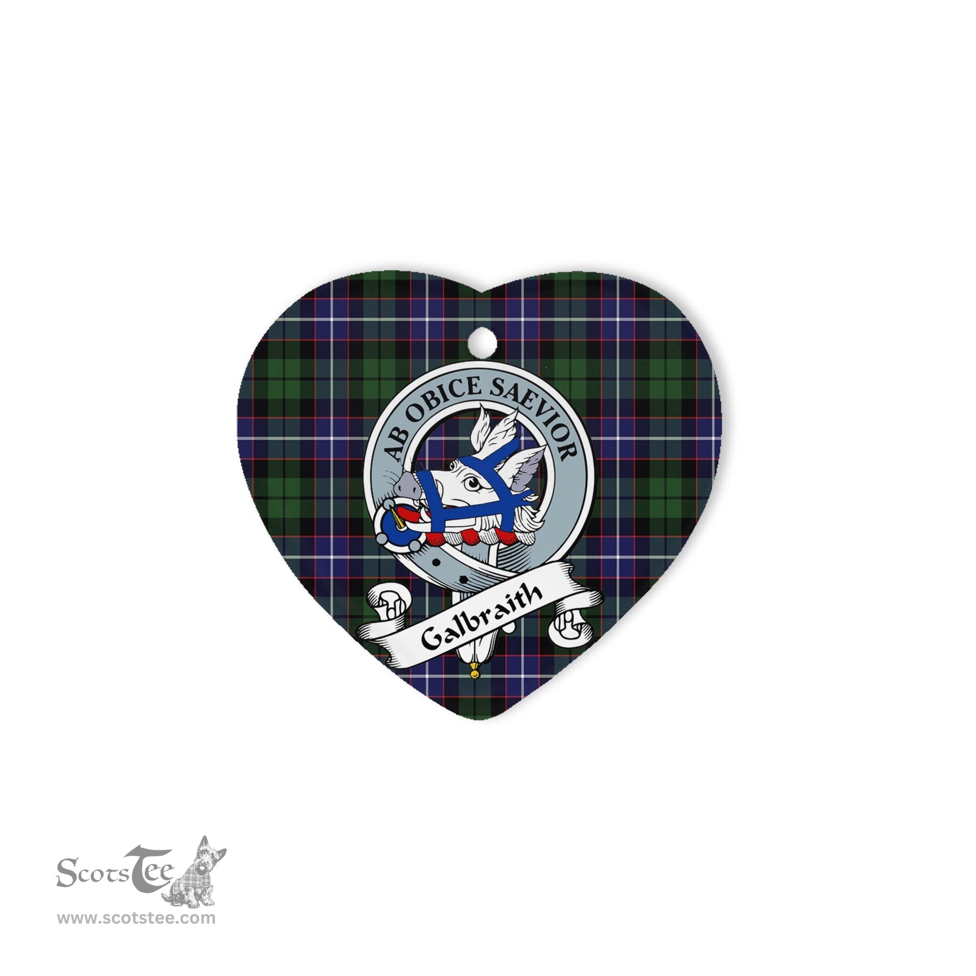 Galbraith Scottish Clan Badge Plaid Christmas Ornaments Gift Heart Ornament Galbraith Clan Tartan Ornaments, Plaid Ornament, christmas Ornament, plaid christmas ornament