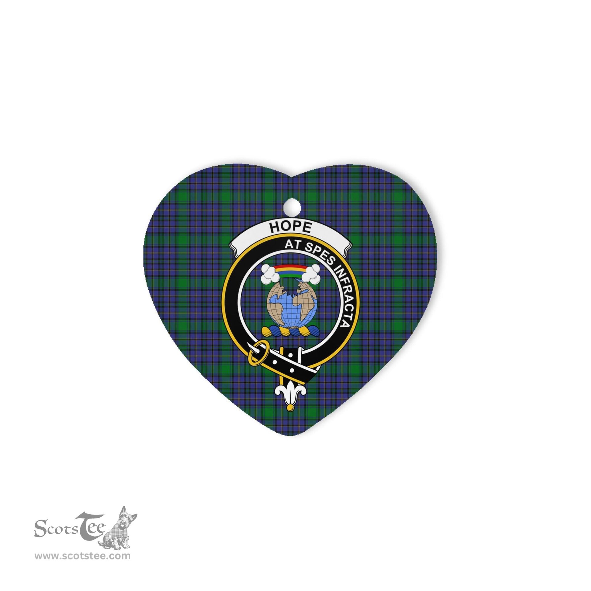 Hope Scottish Clan Plaid Ornament Gift. Christmas Tree Ornament Hope Christmas Ornament, Christmas Heart Ornament, Plaid Heart Ornament, Tartan Ornament, Tartan Heart Ornament
