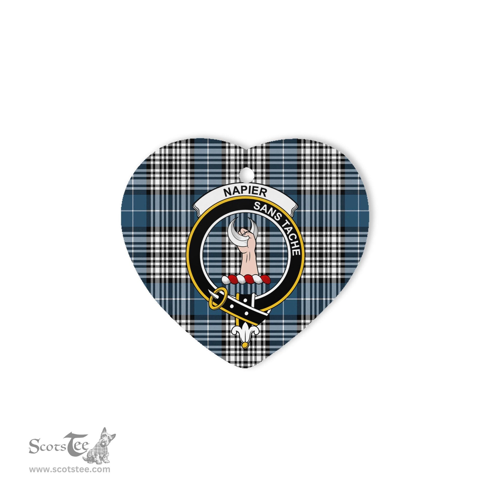 Napier Scottish Clan Plaid Ornament Gift. Christmas Tree Ornament Napier Christmas Ornament, Christmas Heart Ornament, Plaid Heart Ornament, Tartan Ornament, Tartan Heart Ornament