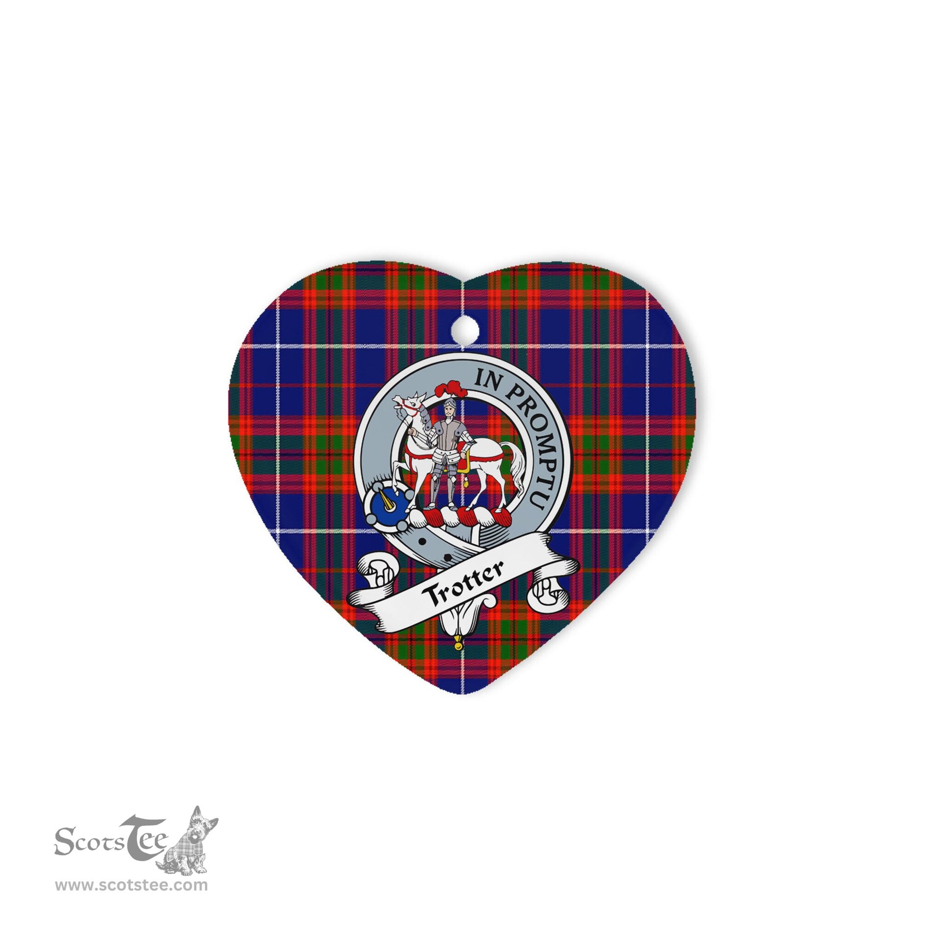 Trotter Scottish Clan Badge Plaid Christmas Ornaments Gift Heart Ornament Trotter Clan Tartan Ornaments, Plaid Ornament, christmas Ornament, plaid christmas ornament
