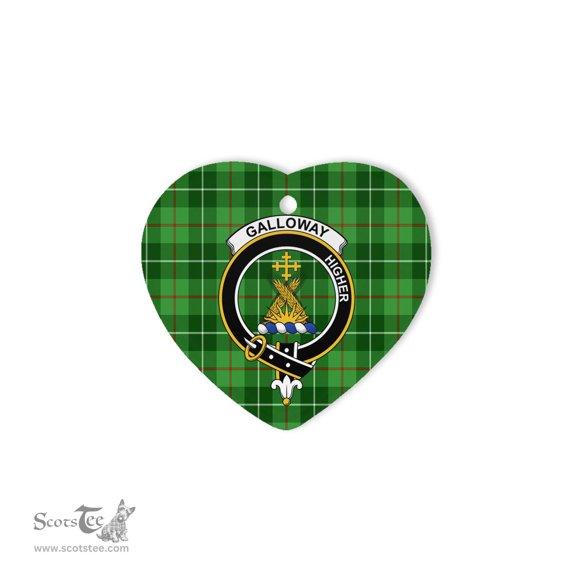 Galloway Scottish Clan Plaid Ornament Gift. Christmas Tree Ornament Galloway Christmas Ornament, Christmas Heart Ornament, Plaid Heart Ornament, Tartan Ornament, Tartan Heart Ornament