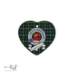 Farquharson Scottish Clan Badge Plaid Ornament Gift. Christmas Tree Ornament Farquharson Clan Tartan Ornament Great Christmas Ornaments Gift Heart Ornament