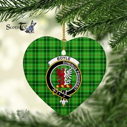 Boyle Scottish Clan Plaid Ornament Gift. Christmas Tree Ornament Boyle Christmas Ornament, Christmas Heart Ornament, Plaid Heart Ornament, Tartan Ornament, Tartan Heart Ornament