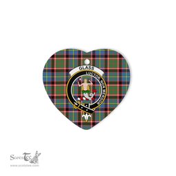 Glass Scottish Clan Plaid Ornament Gift. Christmas Tree Ornament Glass Christmas Ornament, Christmas Heart Ornament, Plaid Heart Ornament, Tartan Ornament, Tartan Heart Ornament