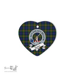 Gunn Scottish Clan Badge Plaid Ornament Gift. Christmas Tree Ornament Gunn Clan Tartan Ornament Great Christmas Ornaments Gift Heart Ornament