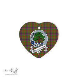 Kinninmont Scottish Clan Badge Plaid Christmas Ornaments Gift Heart Ornament Kinninmont Clan Tartan Ornaments, Plaid Ornament, christmas Ornament, plaid christmas ornament