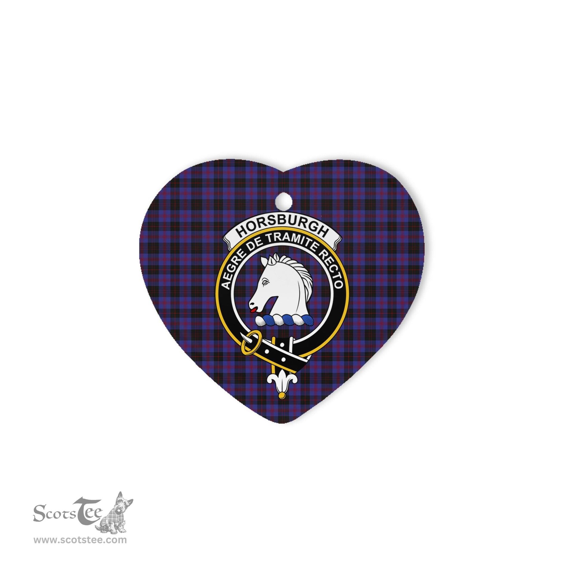Horsburgh Scottish Clan Plaid Ornament Gift. Christmas Tree Ornament Horsburgh Clan Tartan Ornament Great Christmas Ornaments Gift Heart Ornament - Scotstee Shop