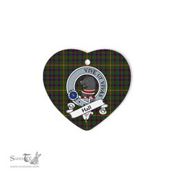 Hall Scottish Clan Badge Plaid Ornament Gift. Christmas Tree Ornament Hall Clan Tartan Ornament Great Christmas Ornaments Gift Heart Ornament