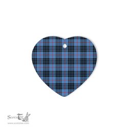 MacNeill Of Barra Tartan Heart Ornaments, Christmas Tree Ornament, Plaid Christmas Ornaments, Ceramic Heart Christmas Tree Decoration, Christmas Ornament, Plaid Ornament, Tartan Ornament, Buffalo Plaid Ornament