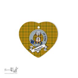Houston Scottish Clan Badge Plaid Christmas Ornaments Gift Heart Ornament Houston Clan Tartan Ornaments, Plaid Ornament, christmas Ornament, plaid christmas ornament