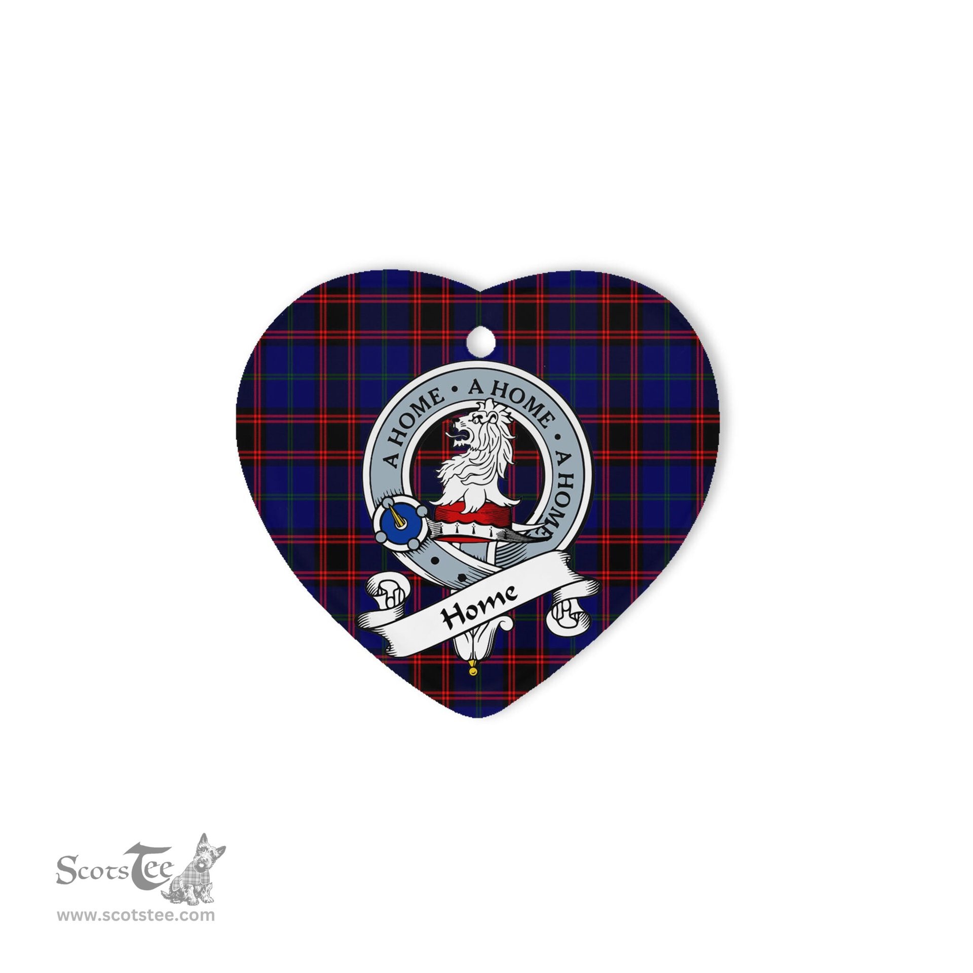 Home Scottish Clan Badge Plaid Ornament Gift. Christmas Tree Ornament Home Clan Tartan Ornament Great Christmas Ornaments Gift Heart Ornament
