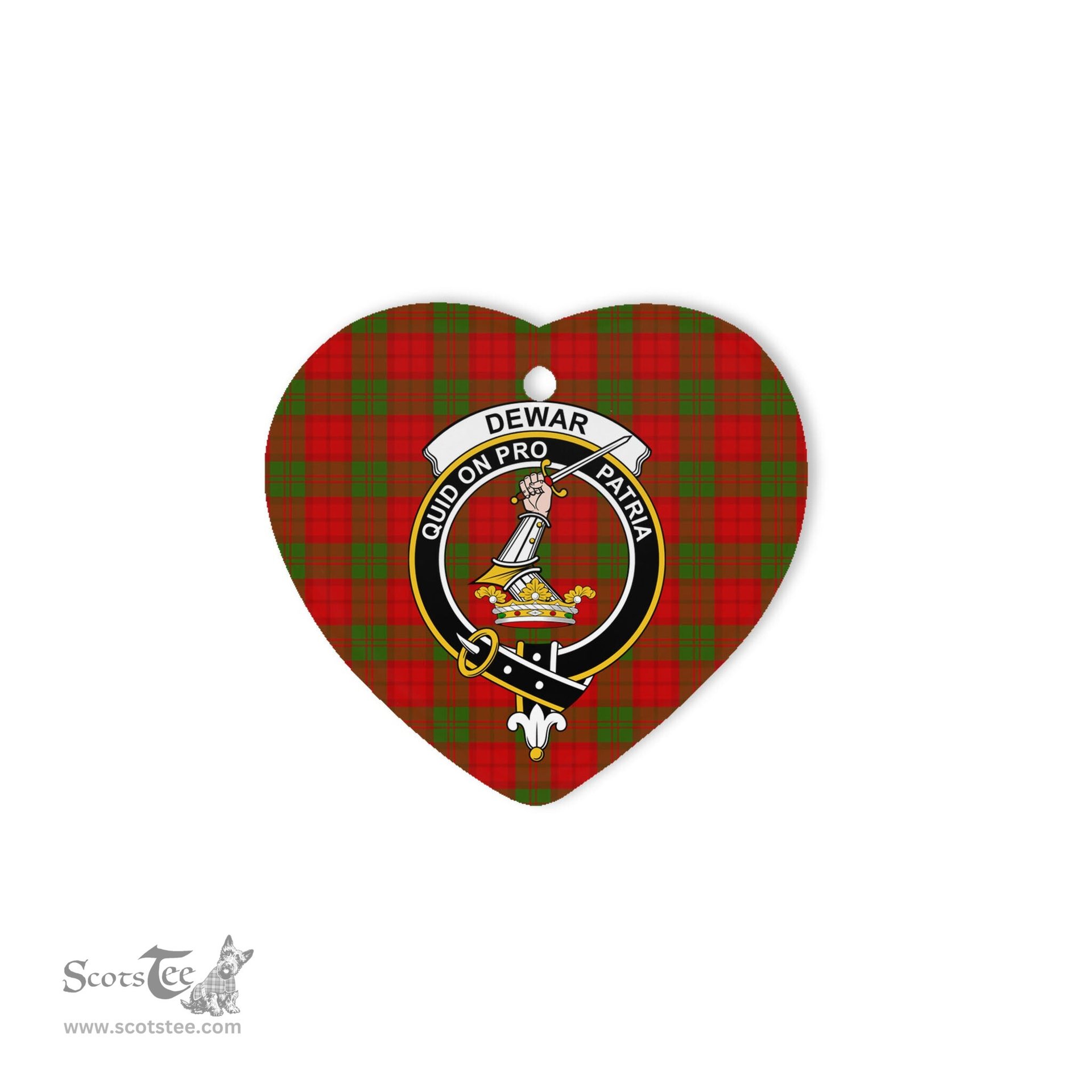 Dewar Scottish Clan Plaid Ornament Gift. Christmas Tree Ornament Dewar Christmas Ornament, Christmas Heart Ornament, Plaid Heart Ornament, Tartan Ornament, Tartan Heart Ornament
