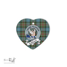Cathcart Scottish Clan Badge Plaid Christmas Ornaments Gift Heart Ornament Cathcart Clan Tartan Ornaments, Plaid Ornament, christmas Ornament, plaid christmas ornament