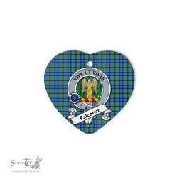 Falconer Scottish Clan Badge Plaid Ornament Gift. Christmas Tree Ornament Falconer Clan Tartan Ornament Great Christmas Ornaments Gift Heart Ornament