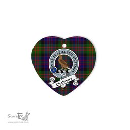 Chalmers Scottish Clan Badge Plaid Christmas Ornaments Gift Heart Ornament Chalmers Clan Tartan Ornaments, Plaid Ornament, christmas Ornament, plaid christmas ornament