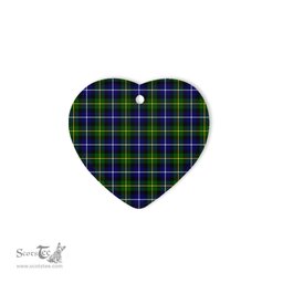 MacNeill Of Barra Modern Tartan Heart Ornaments, Christmas Tree Ornament, Plaid Christmas Ornaments, Ceramic Heart Christmas Tree Decoration, Christmas Ornament, Plaid Ornament, Tartan Ornament, Buffalo Plaid Ornament