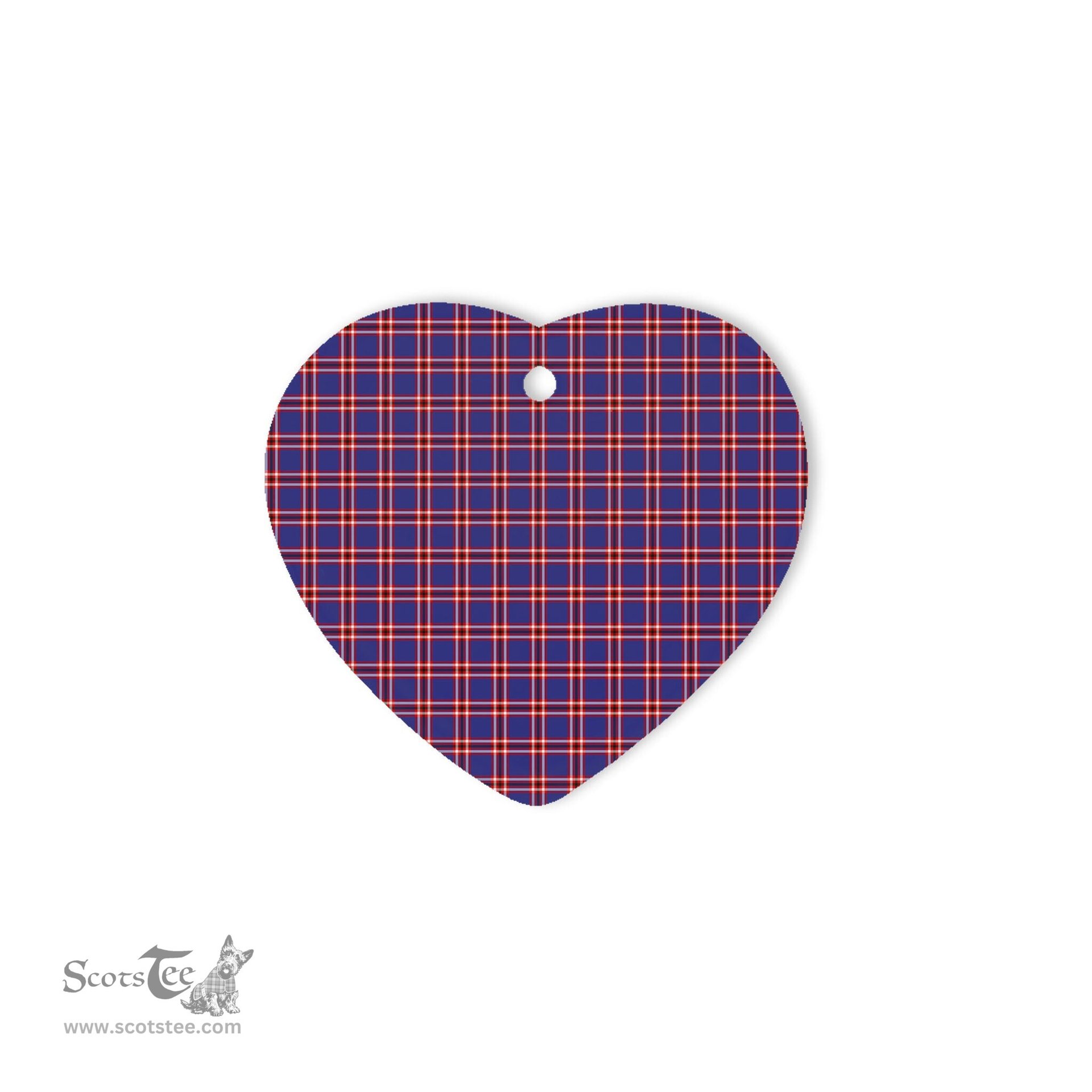 Laing Of Archiestown Tartan Heart Ornaments, Christmas Tree Ornament, Plaid Christmas Ornaments, Ceramic Heart Christmas Tree Decoration, Christmas Ornament, Plaid Ornament, Tartan Ornament, Buffalo Plaid Ornament