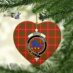 Bruce Scottish Clan Plaid Ornament Gift. Christmas Tree Ornament Bruce Christmas Ornament, Christmas Heart Ornament, Plaid Heart Ornament, Tartan Ornament, Tartan Heart Ornament