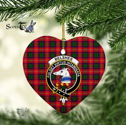 Belshes Scottish Clan Plaid Ornament Gift. Christmas Tree Ornament Belshes Christmas Ornament, Christmas Heart Ornament, Plaid Heart Ornament, Tartan Ornament, Tartan Heart Ornament