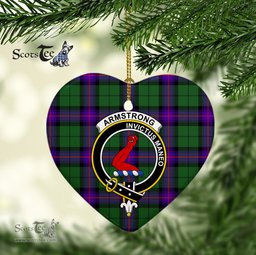 Armstrong Scottish Clan Plaid Ornament Gift. Christmas Tree Ornament Armstrong Clan Tartan Ornament Great Christmas Ornaments Gift Heart Ornament - Scotstee Shop