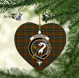 Brisbane Scottish Clan Plaid Ornament Gift. Christmas Tree Ornament Brisbane Clan Tartan Ornament Great Christmas Ornaments Gift Heart Ornament - Scotstee Shop