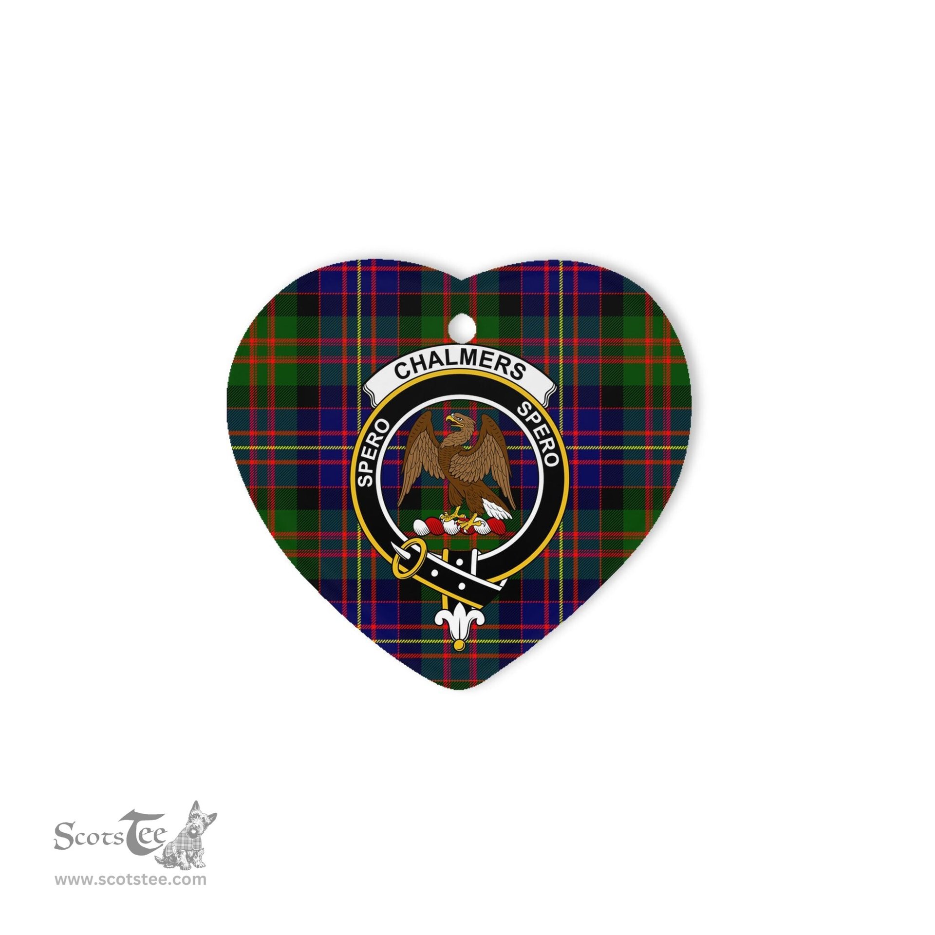 Chalmers Scottish Clan Plaid Ornament Gift. Christmas Tree Ornament Chalmers Clan Tartan Ornament Great Christmas Ornaments Gift Heart Ornament - Scotstee Shop