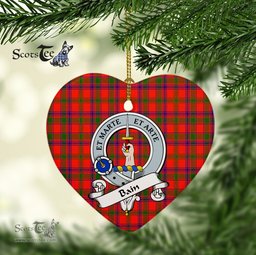 Bain Scottish Clan Badge Plaid Ornament Gift. Christmas Tree Ornament Bain Clan Tartan Ornament Great Christmas Ornaments Gift Heart Ornament