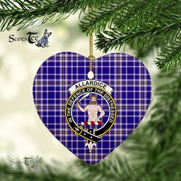 Allardice Scottish Clan Plaid Ornament Gift. Christmas Tree Ornament Allardice Clan Tartan Ornament Great Christmas Ornaments Gift Heart Ornament - Scotstee Shop