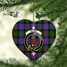 Blair Scottish Clan Plaid Ornament Gift. Christmas Tree Ornament Blair Christmas Ornament, Christmas Heart Ornament, Plaid Heart Ornament, Tartan Ornament, Tartan Heart Ornament