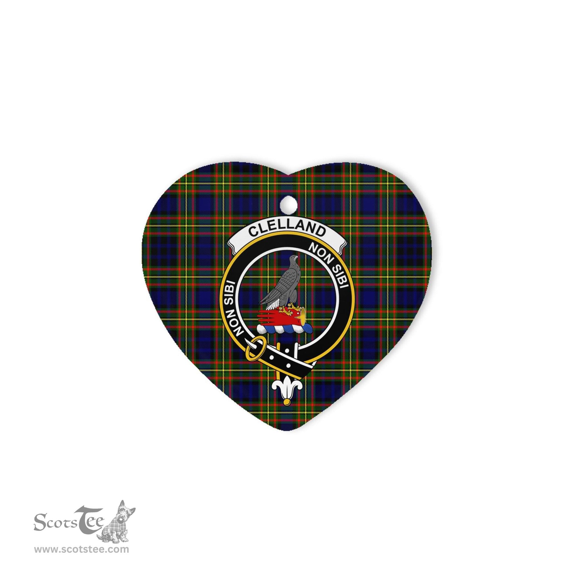 Clelland Scottish Clan Plaid Ornament Gift. Christmas Tree Ornament Butter Christmas Ornament, Christmas Heart Ornament, Plaid Heart Ornament, Tartan Ornament, Tartan Heart Ornament