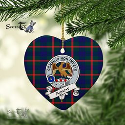 Agnew Scottish Clan Badge Plaid Christmas Ornaments Gift Heart Ornament Agnew Clan Tartan Ornaments, Plaid Ornament, christmas Ornament, plaid christmas ornament
