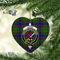 Adam Scottish Clan Plaid Ornament Gift. Christmas Tree Ornament Adam Christmas Ornament, Christmas Heart Ornament, Plaid Heart Ornament, Tartan Ornament, Tartan Heart Ornament