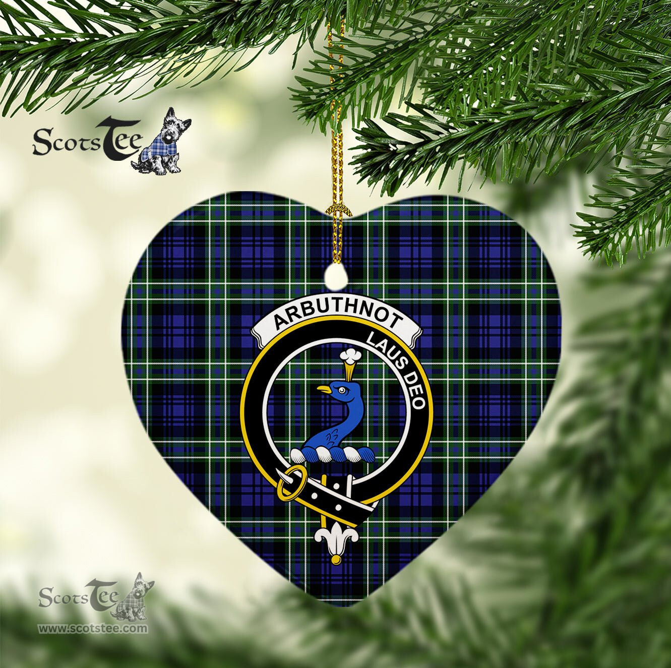 Arbuthnot Scottish Clan Plaid Ornament Gift. Christmas Tree Ornament Arbuthnot Clan Tartan Ornament Great Christmas Ornaments Gift Heart Ornament - Scotstee Shop