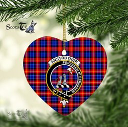 Anstruther Scottish Clan Plaid Ornament Gift. Christmas Tree Ornament Anstruther Clan Tartan Ornament Great Christmas Ornaments Gift Heart Ornament - Scotstee Shop