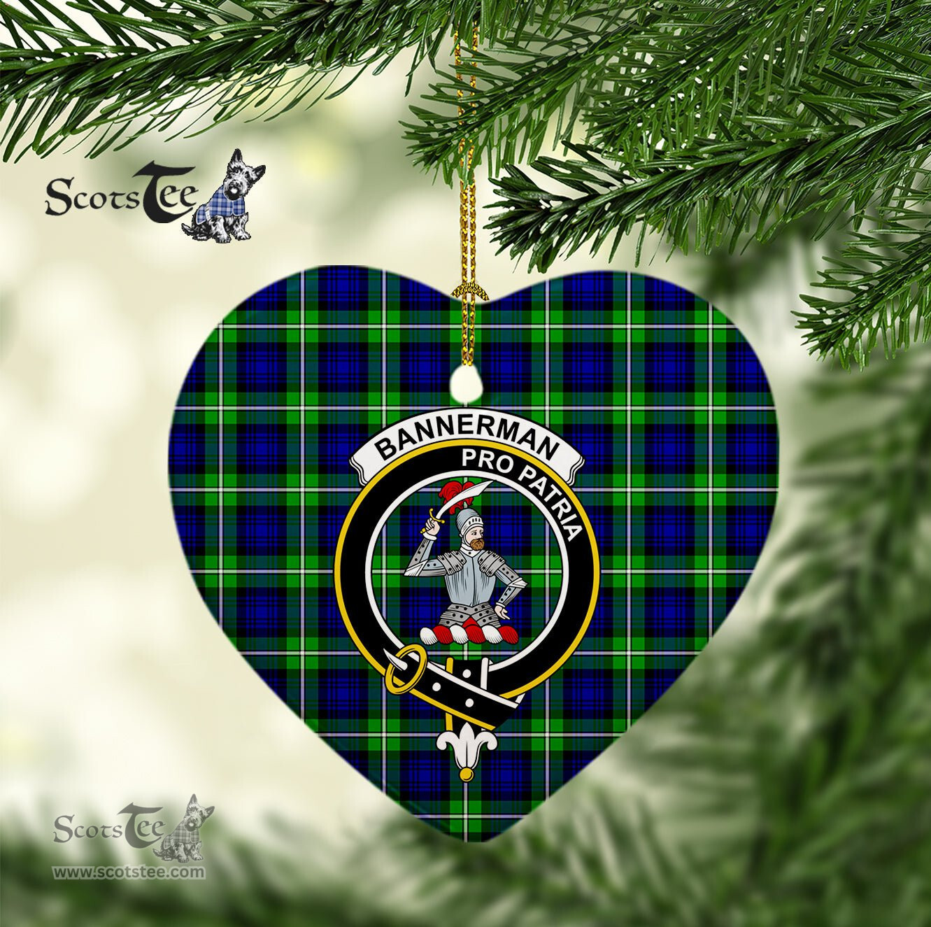 Bannerman Scottish Clan Plaid Ornament Gift. Christmas Tree Ornament Bannerman Clan Tartan Ornament Great Christmas Ornaments Gift Heart Ornament - Scotstee Shop