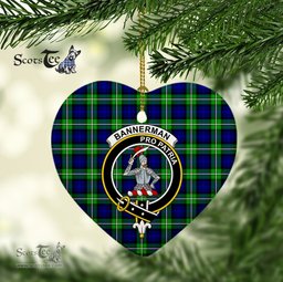 Bannerman Scottish Clan Plaid Ornament Gift. Christmas Tree Ornament Bannerman Clan Tartan Ornament Great Christmas Ornaments Gift Heart Ornament - Scotstee Shop