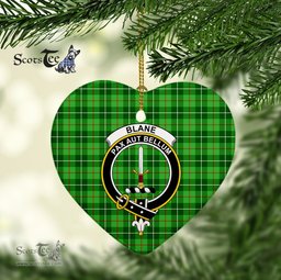 Blane Scottish Clan Plaid Ornament Gift. Christmas Tree Ornament Blane Christmas Ornament, Christmas Heart Ornament, Plaid Heart Ornament, Tartan Ornament, Tartan Heart Ornament