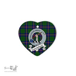 Carmichael Scottish Clan Badge Plaid Christmas Ornaments Gift Heart Ornament Carmichael Clan Tartan Ornaments, Plaid Ornament, christmas Ornament, plaid christmas ornament