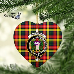 Buchanan Scottish Clan Plaid Ornament Gift. Christmas Tree Ornament Buchanan Clan Tartan Ornament Great Christmas Ornaments Gift Heart Ornament - Scotstee Shop