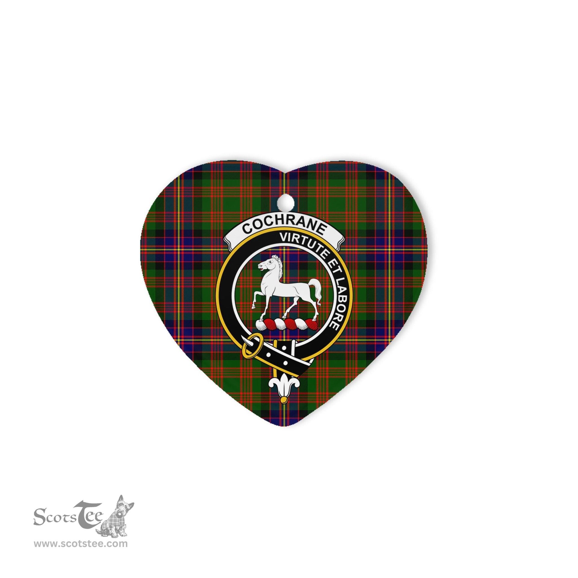 Cochrane Scottish Clan Plaid Ornament Gift. Christmas Tree Ornament Cochrane Clan Tartan Ornament Great Christmas Ornaments Gift Heart Ornament - Scotstee Shop