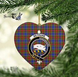 Bethune Scottish Clan Plaid Ornament Gift. Christmas Tree Ornament Bethune Christmas Ornament, Christmas Heart Ornament, Plaid Heart Ornament, Tartan Ornament, Tartan Heart Ornament