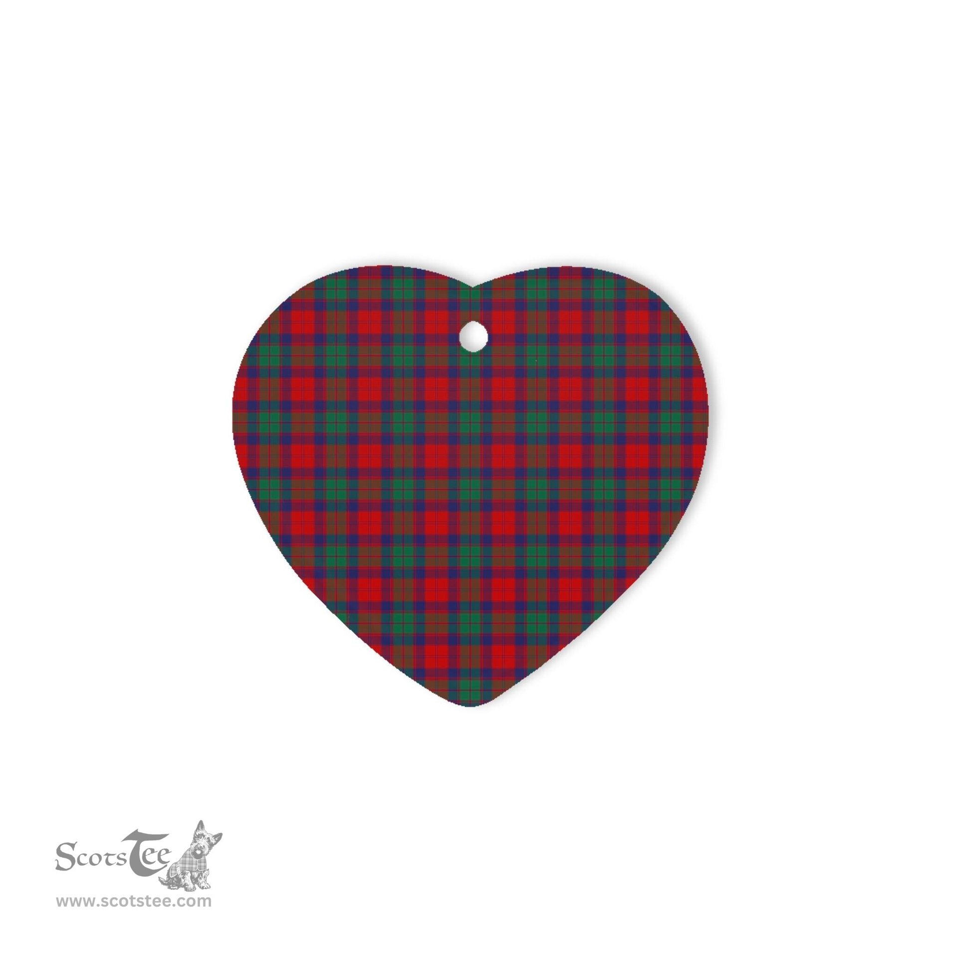 Fraser Of Altyre Tartan Heart Ornaments, Christmas Tree Ornament, Plaid Christmas Ornaments, Ceramic Heart Christmas Tree Decoration, Christmas Ornament, Plaid Ornament, Tartan Ornament, Buffalo Plaid Ornament