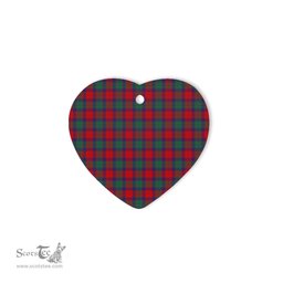 Fraser Of Altyre Tartan Heart Ornaments, Christmas Tree Ornament, Plaid Christmas Ornaments, Ceramic Heart Christmas Tree Decoration, Christmas Ornament, Plaid Ornament, Tartan Ornament, Buffalo Plaid Ornament