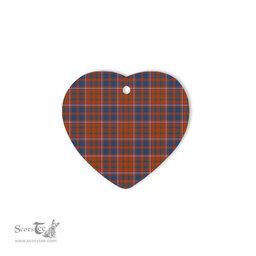 Cameron Of Lochiel Ancient Tartan Heart Ornaments, Christmas Tree Ornament, Plaid Christmas Ornaments, Ceramic Heart Christmas Tree Decoration, Christmas Ornament, Plaid Ornament, Tartan Ornament, Buffalo Plaid Ornament
