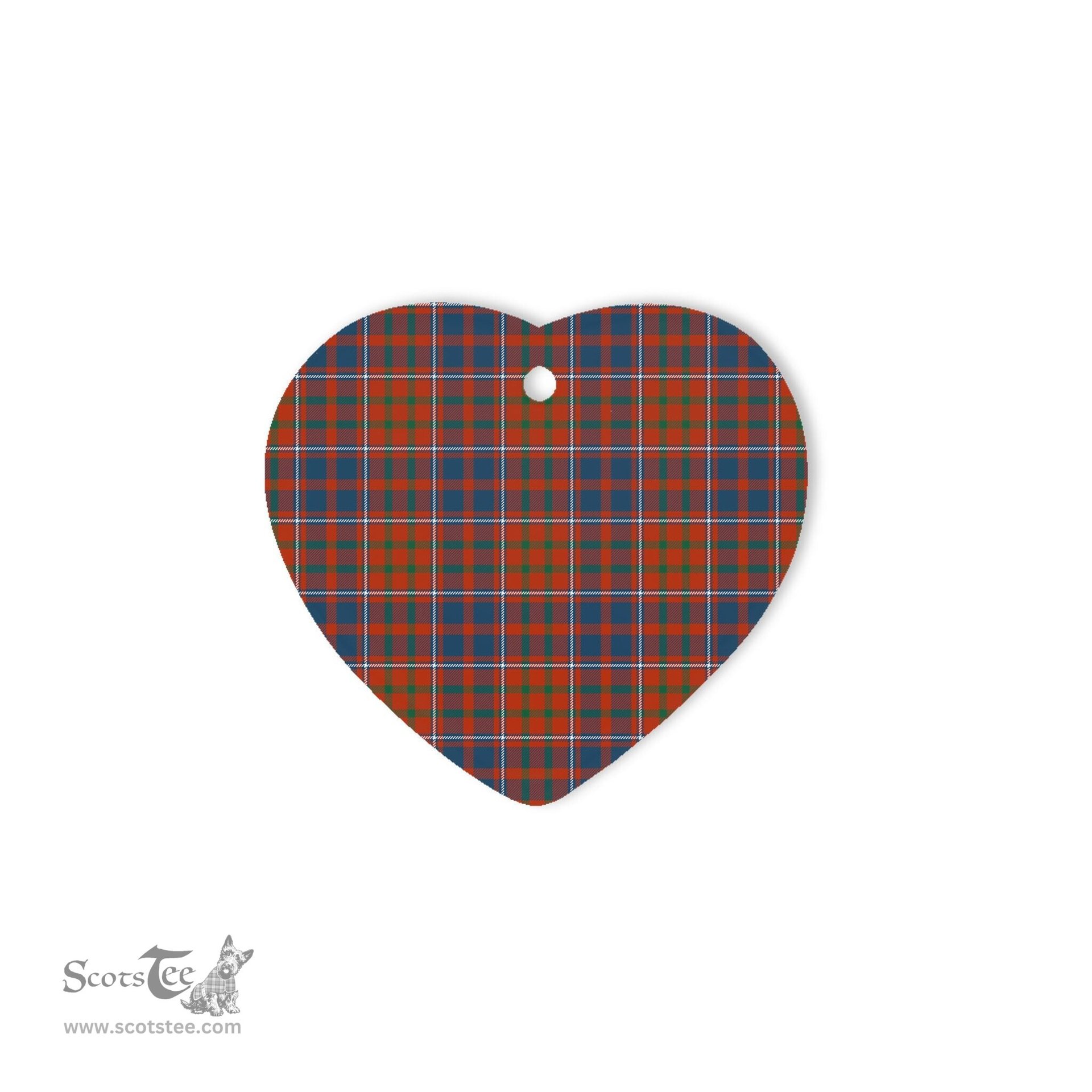 Cameron Of Lochiel Ancient Tartan Heart Ornaments, Christmas Tree Ornament, Plaid Christmas Ornaments, Ceramic Heart Christmas Tree Decoration, Christmas Ornament, Plaid Ornament, Tartan Ornament, Buffalo Plaid Ornament