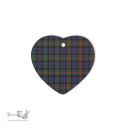 Fletcher Of Dunans Tartan Heart Ornaments, Christmas Tree Ornament, Plaid Christmas Ornaments, Ceramic Heart Christmas Tree Decoration, Christmas Ornament, Plaid Ornament, Tartan Ornament, Buffalo Plaid Ornament