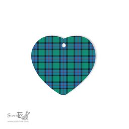 Flower Of Scotland Tartan Heart Ornaments, Christmas Tree Ornament, Plaid Christmas Ornaments, Ceramic Heart Christmas Tree Decoration, Christmas Ornament, Plaid Ornament, Tartan Ornament, Buffalo Plaid Ornament