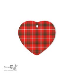 Duke Of Rothesay Tartan Heart Ornaments, Christmas Tree Ornament, Plaid Christmas Ornaments, Ceramic Heart Christmas Tree Decoration, Christmas Ornament, Plaid Ornament, Tartan Ornament, Buffalo Plaid Ornament