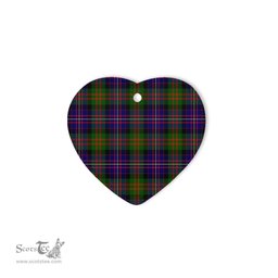 Cameron Of Erracht Modern Tartan Heart Ornaments, Christmas Tree Ornament, Plaid Christmas Ornaments, Ceramic Heart Christmas Tree Decoration, Christmas Ornament, Plaid Ornament, Tartan Ornament, Buffalo Plaid Ornament