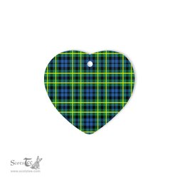 Campbell Of Breadalbane Ancient Tartan Heart Ornaments, Christmas Tree Ornament, Plaid Christmas Ornaments, Ceramic Heart Christmas Tree Decoration, Christmas Ornament, Plaid Ornament, Tartan Ornament, Buffalo Plaid Ornament